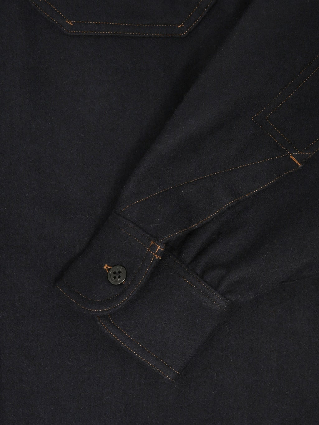 Pherrows 25W P30 1930s CPO Shirt Dark Navy cuff