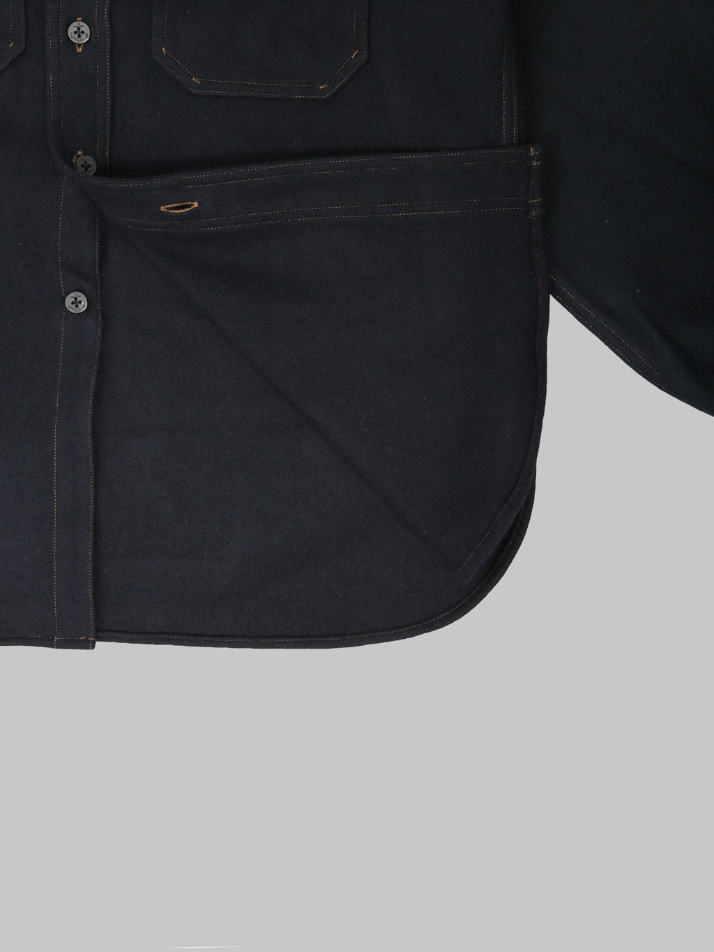 Pherrows 25W P30 1930s CPO Shirt Dark Navy weft