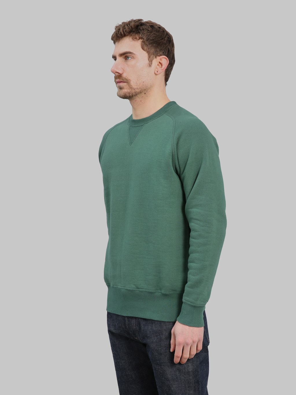 Pherrow's 25W-PVSF Raglan Sweatshirt Green - Redcast Heritage Co.