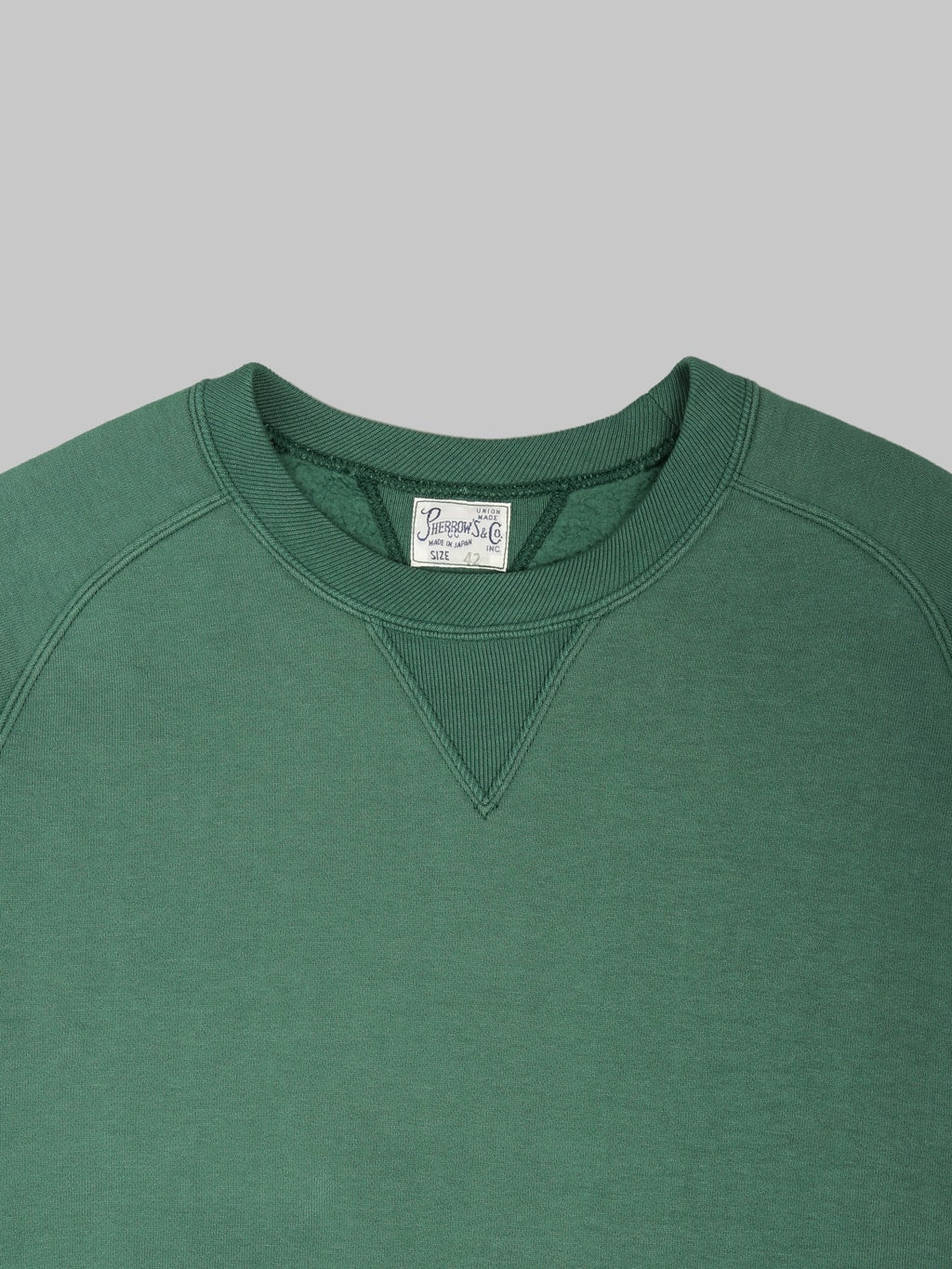 Pherrow's 25W-PVSF Raglan Sweatshirt Green - Redcast Heritage Co.