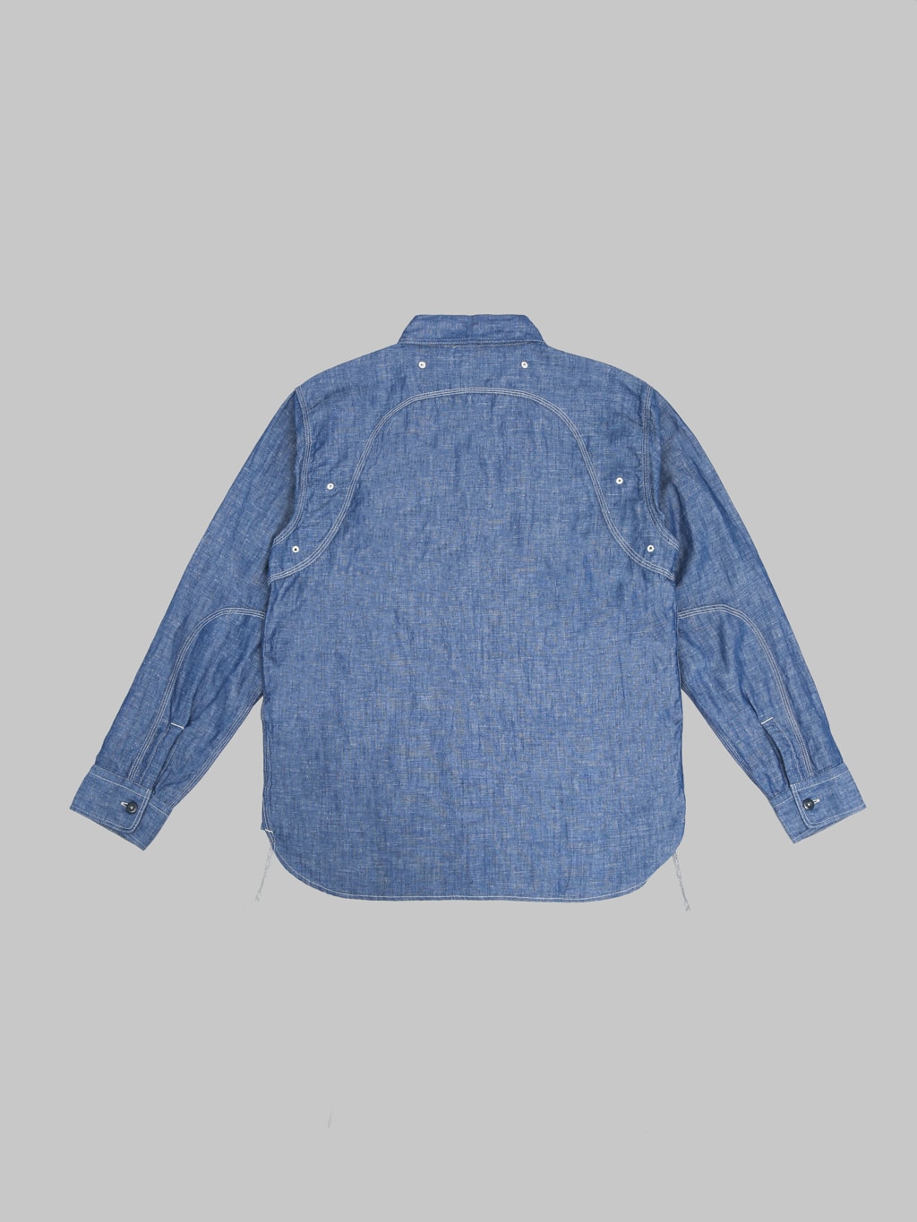 Pherrow's 770WS Chambray Work Shirt Sax Blue