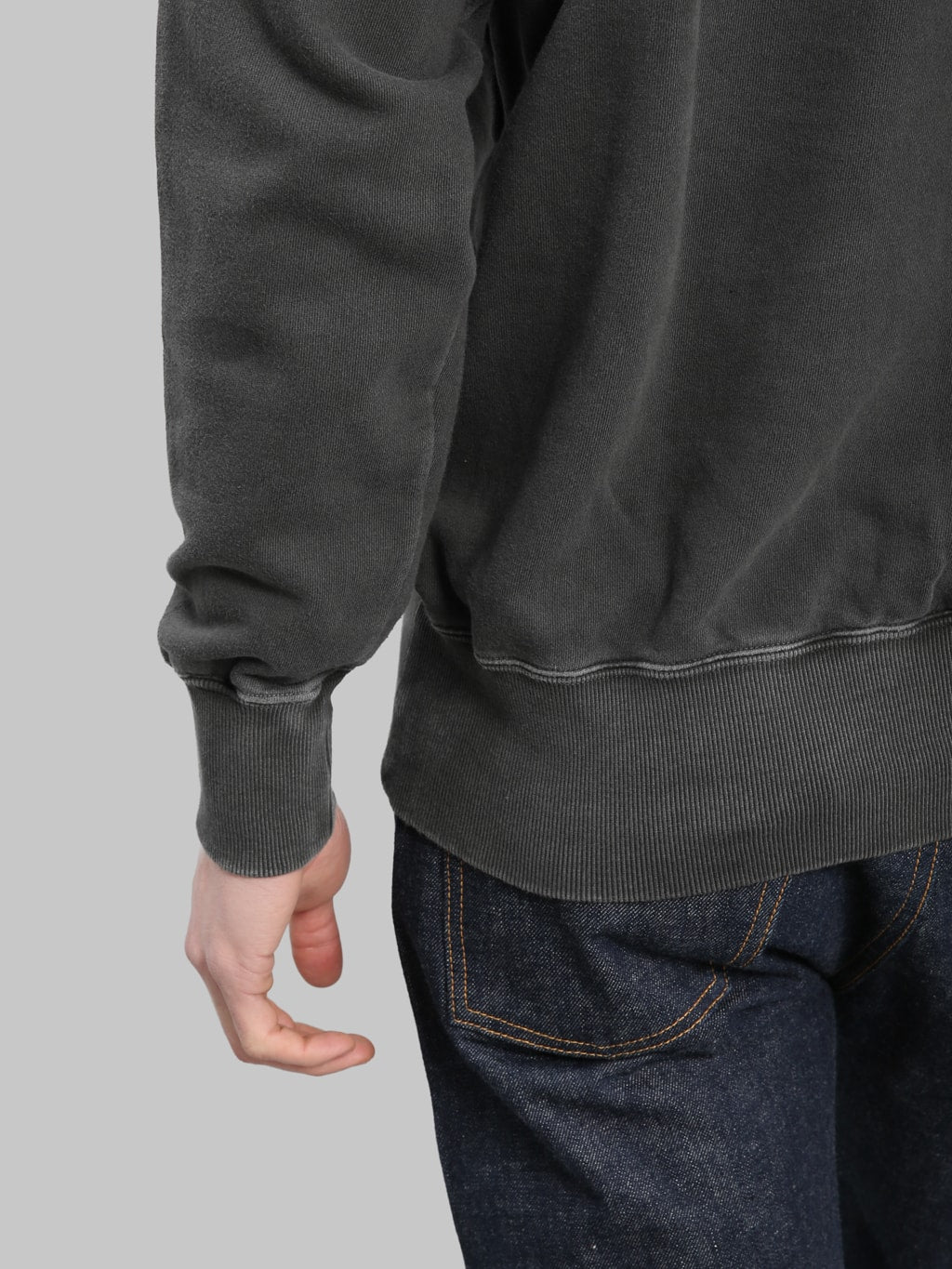 Pherrow's 25W-PRS-P Raglan Sweatshirt Fade Black - Redcast Heritage Co.