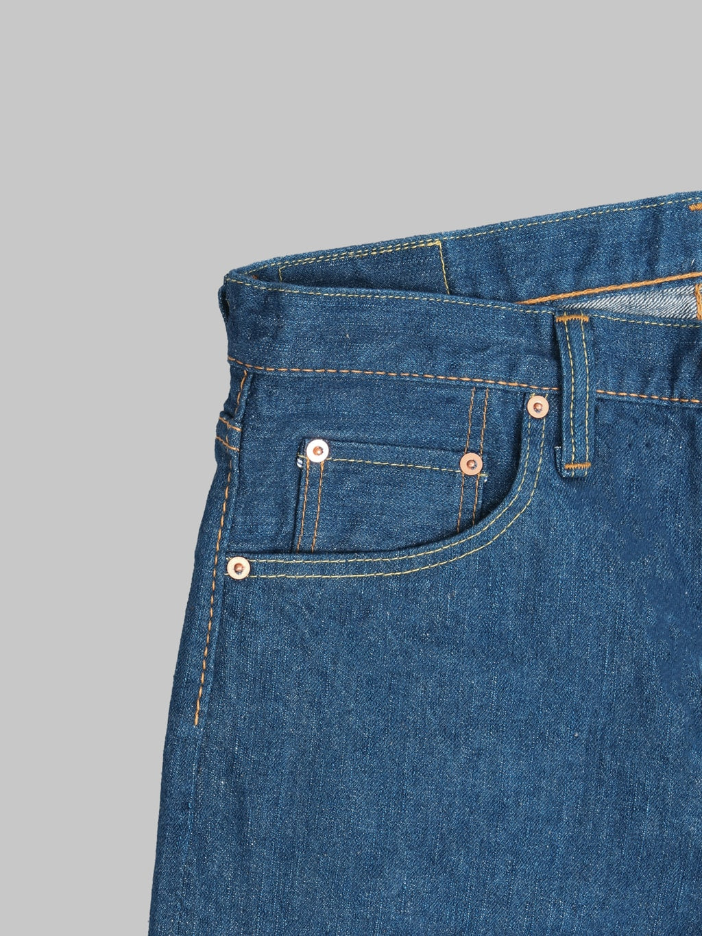Pure Blue Japan GRE-003 "Greencast Indigo" 14oz Regular Straight Jeans - Redcast Heritage Co.