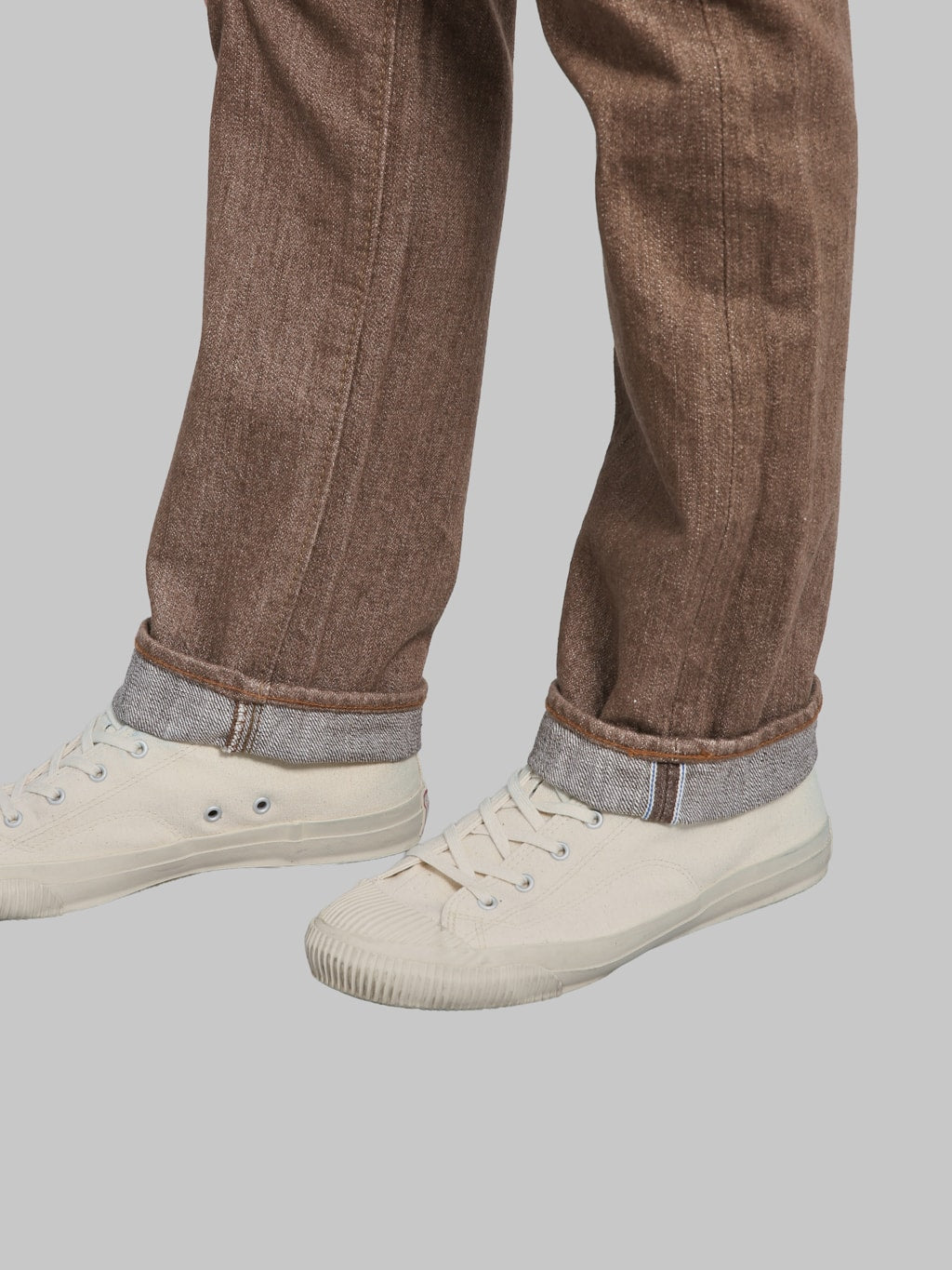 Pure Blue Japan BR-14oz-005 "Sulfur Brown" 14oz Slim Straight Jeans - Redcast Heritage Co.