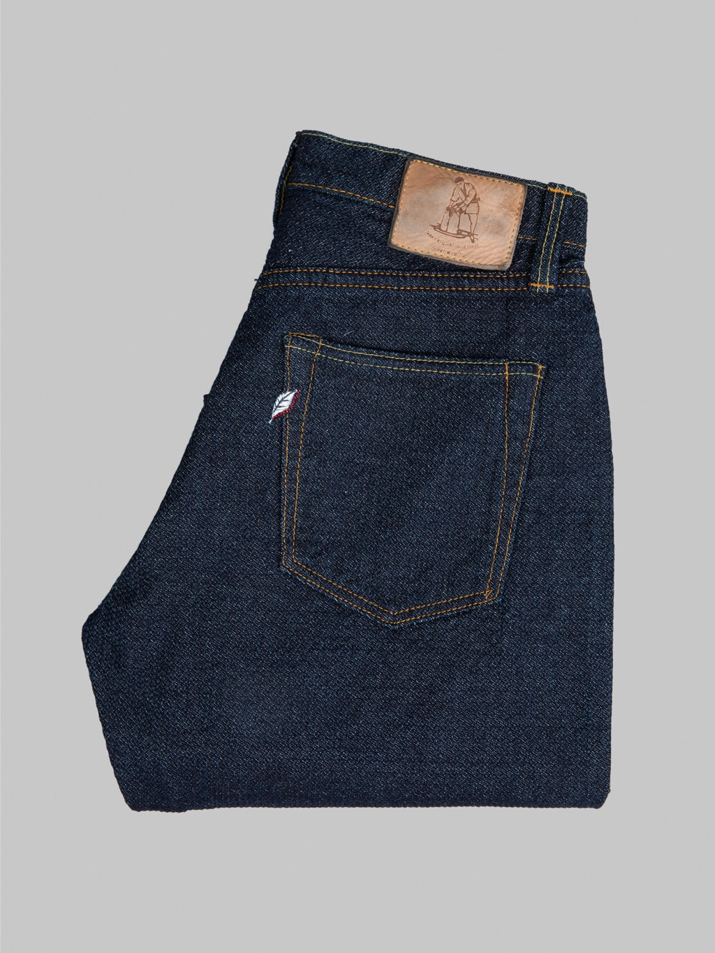 Pure Blue Japan 1170-2-ID Double Indigo Sashiko Relaxed Tapered Jeans