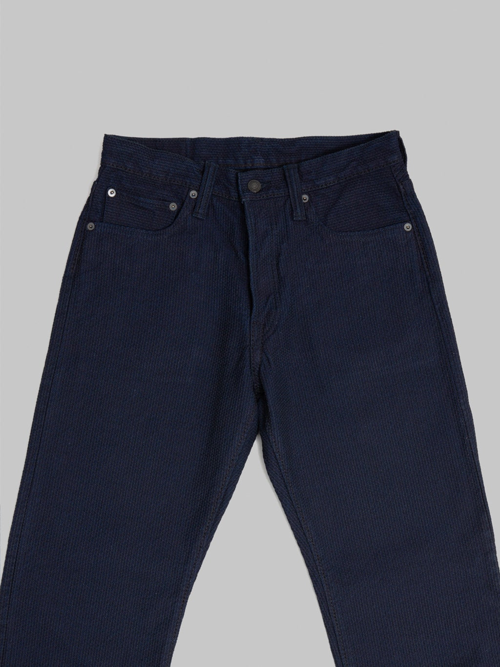 Pure Blue Japan 1178-ID Indigo x Black Sashiko Regular Straight Jeans