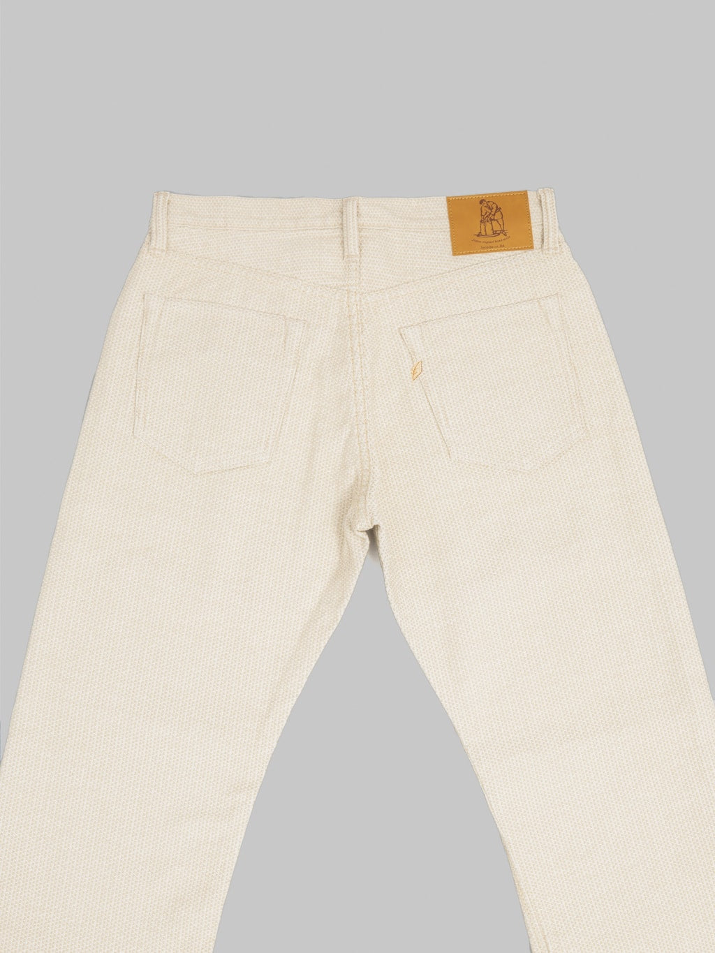 Pure Blue Japan 1178-IV Ivory x Beige Sashiko Regular Straight Jeans