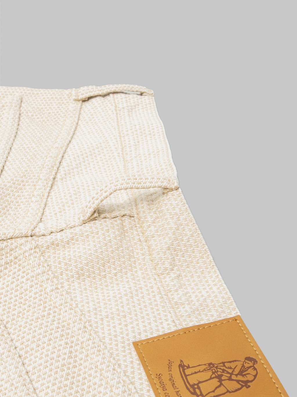 Pure Blue Japan 1178-IV Ivory x Beige Sashiko Regular Straight Jeans