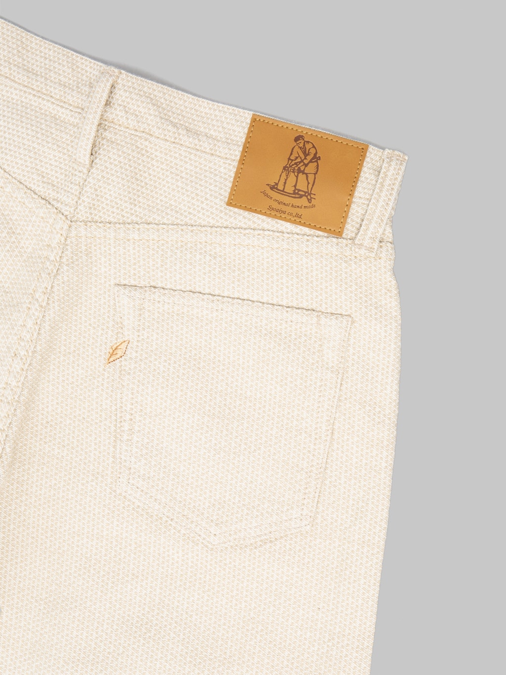Pure Blue Japan 1178-IV Ivory x Beige Sashiko Regular Straight Jeans