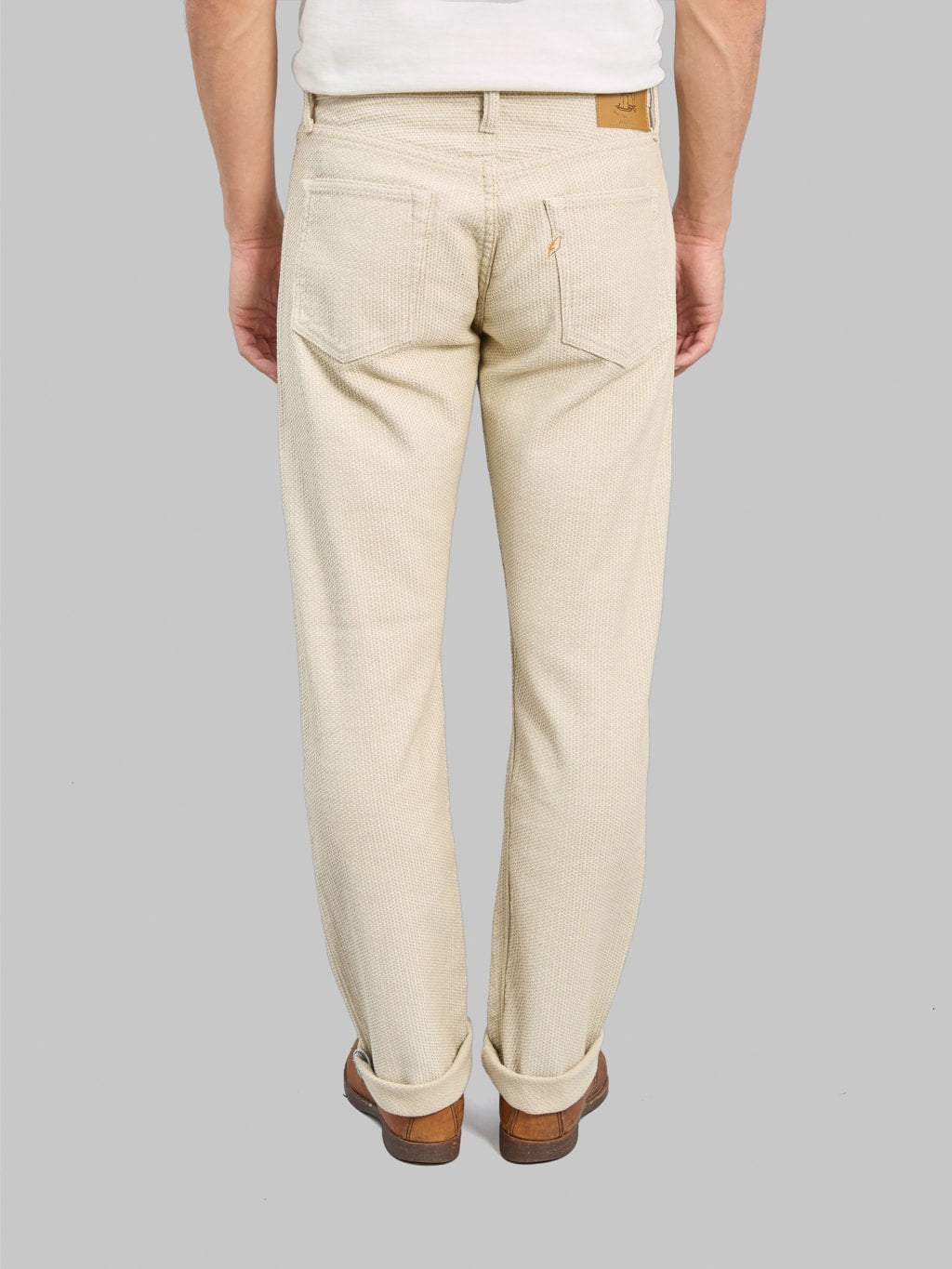 Pure Blue Japan 1178-IV Ivory x Beige Sashiko Regular Straight Jeans