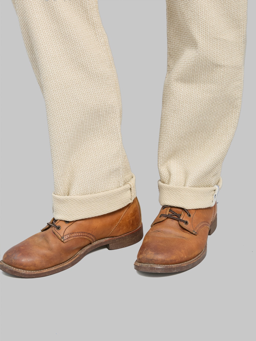 Pure Blue Japan 1178-IV Ivory x Beige Sashiko Regular Straight Jeans