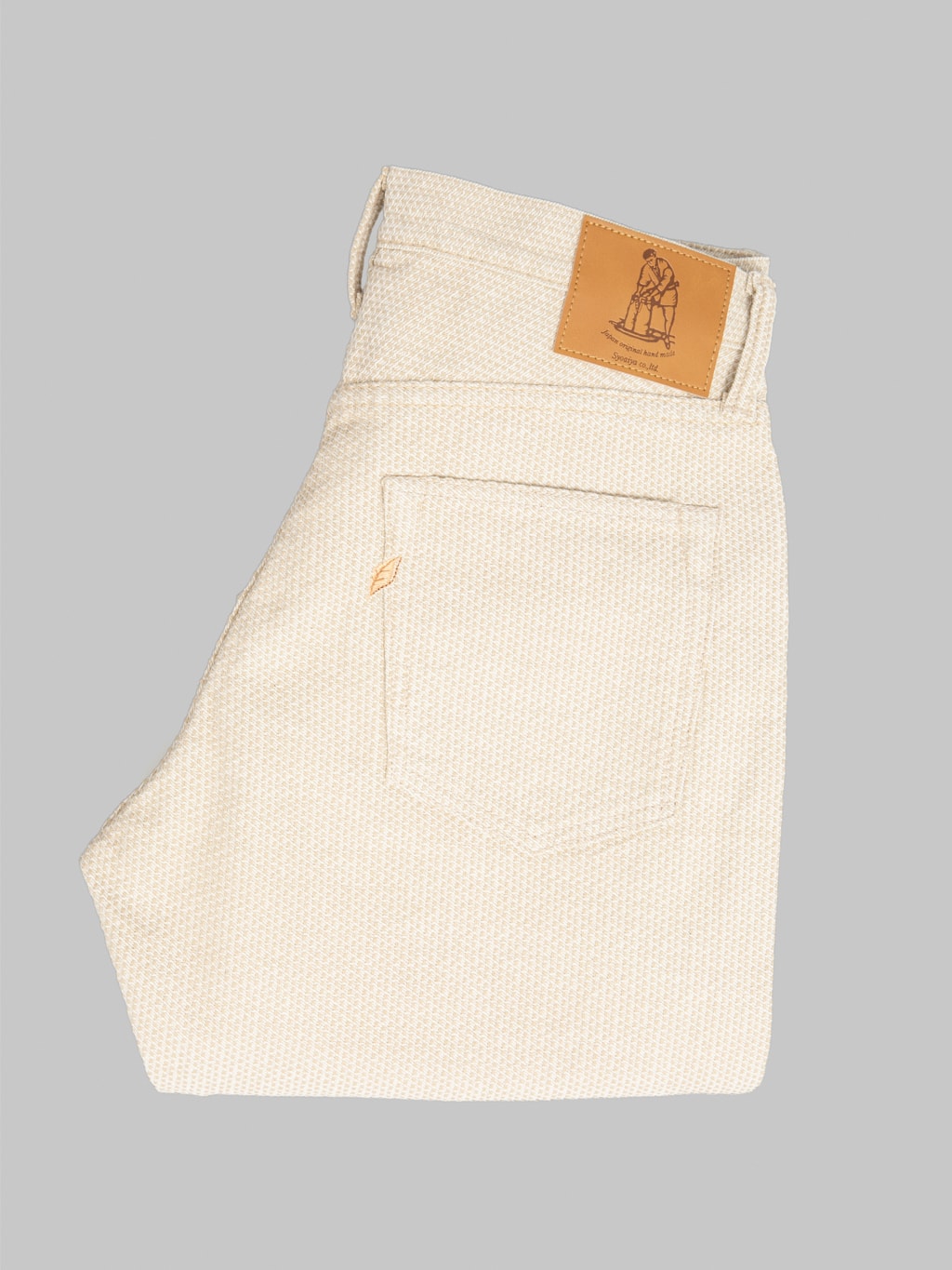 Pure Blue Japan 1178-IV Ivory x Beige Sashiko Regular Straight Jeans