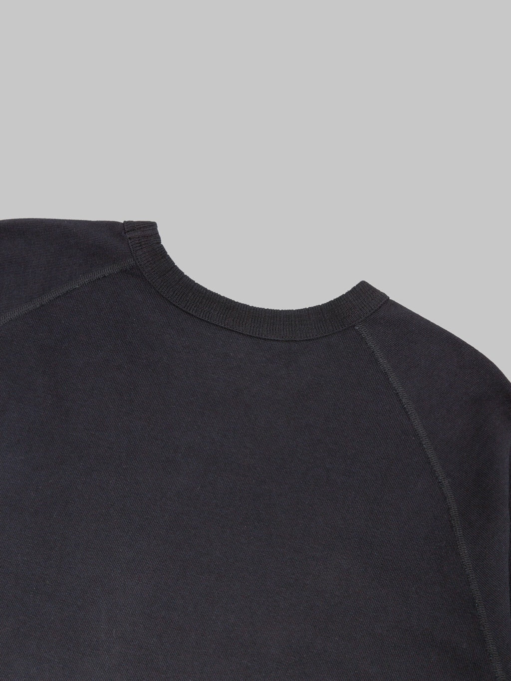 Pure Blue Japan 5413-IDBK 11oz Super Heavyweight Jersey Raglan Sweatshirt Indigo Black