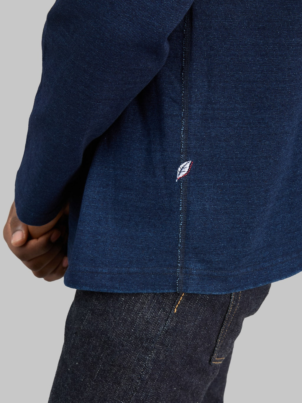 Pure Blue Japan 5413-ID 11oz Super Heavyweight Jersey Indigo Raglan Sweatshirt