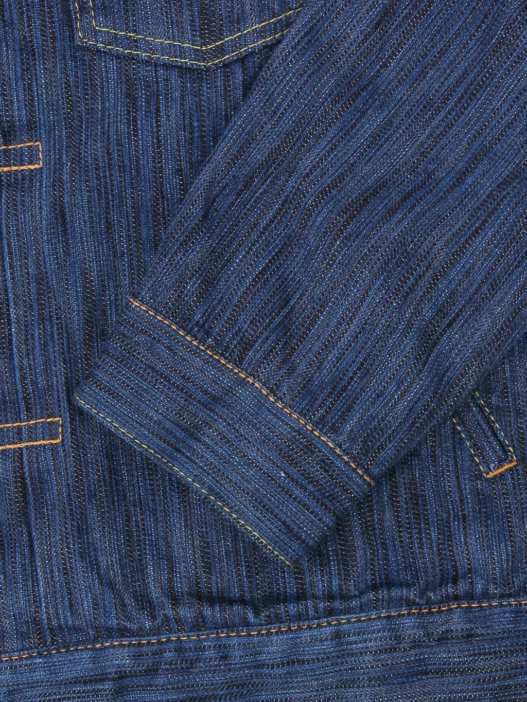 Pure Blue Japan 6225L Waterfall Type 2 Jacket Light Indigo cuff closeup