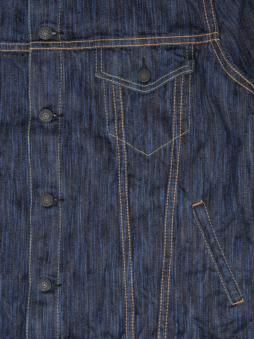 Pure Blue Japan 6226 Waterfall Type 3 Jacket Dark Indigo yarns