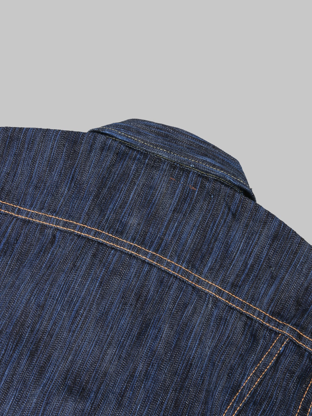 Pure Blue Japan 6226 Waterfall Type 3 Jacket Dark Indigo back collar