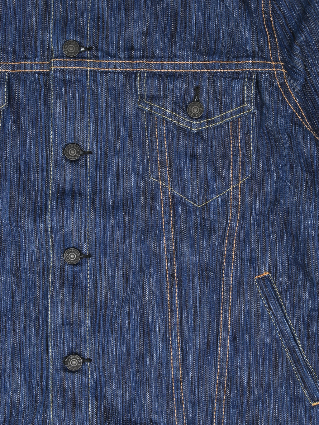Pure Blue Japan 6226 Waterfall Type 3 Jacket Light Indigo pocket closeup