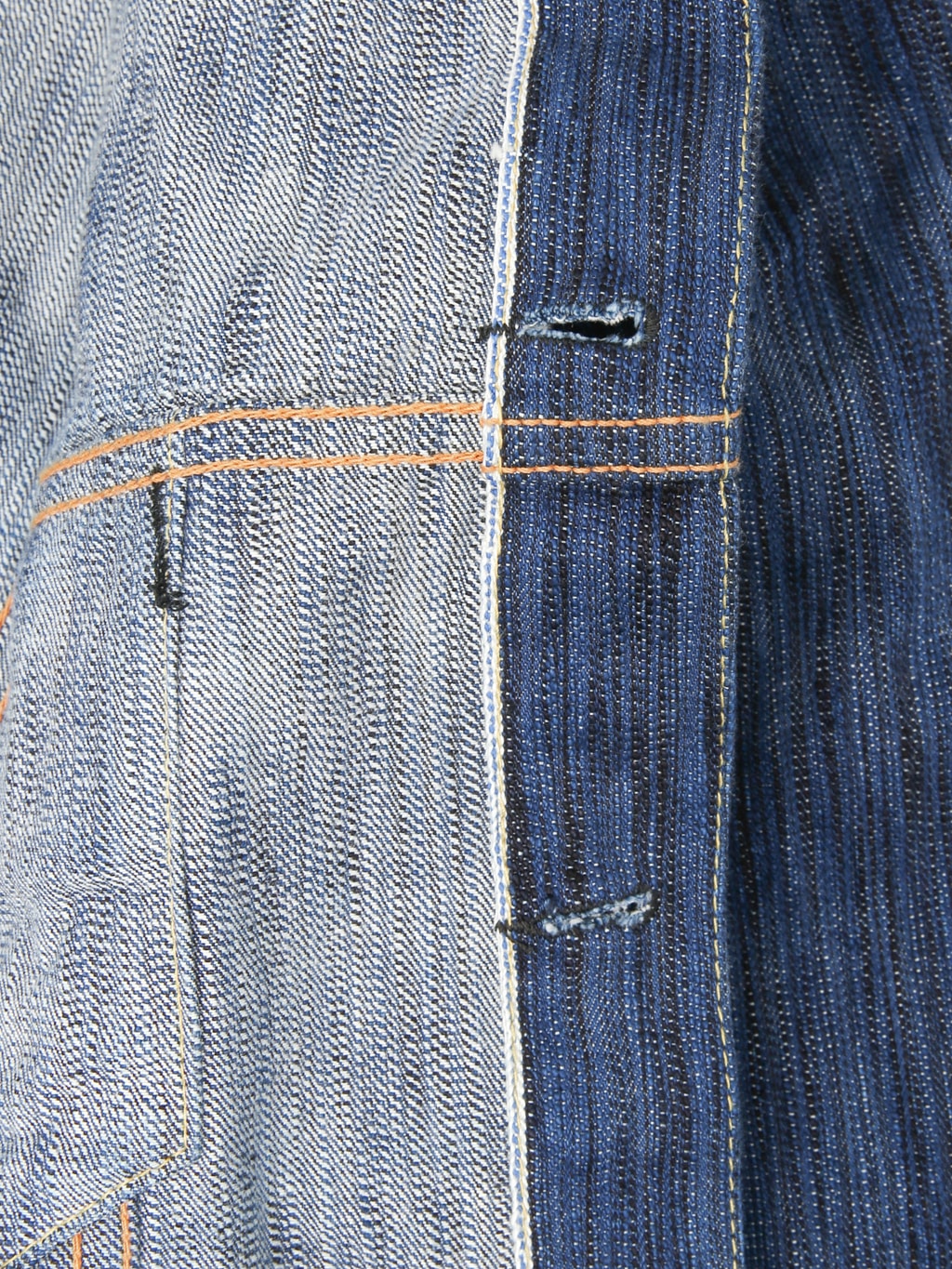Pure Blue Japan 6226 Waterfall Type 3 Jacket Light Indigo stitching
