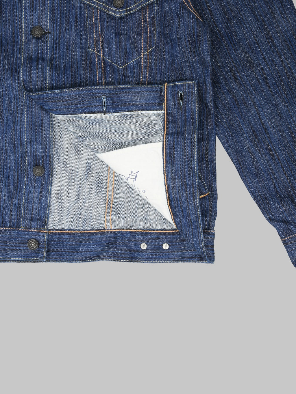 Pure Blue Japan 6226 Waterfall Type 3 Jacket Light Indigo 100 cotton