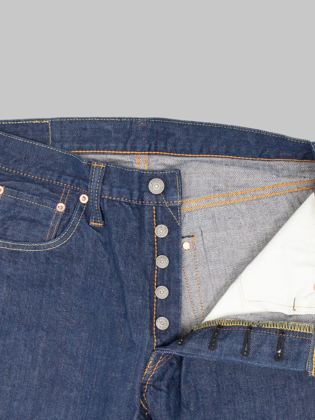 Pure Blue Japan AI-13.5oz-019 13.5oz "Aizome Natural Indigo" Relaxed Tapered Jeans