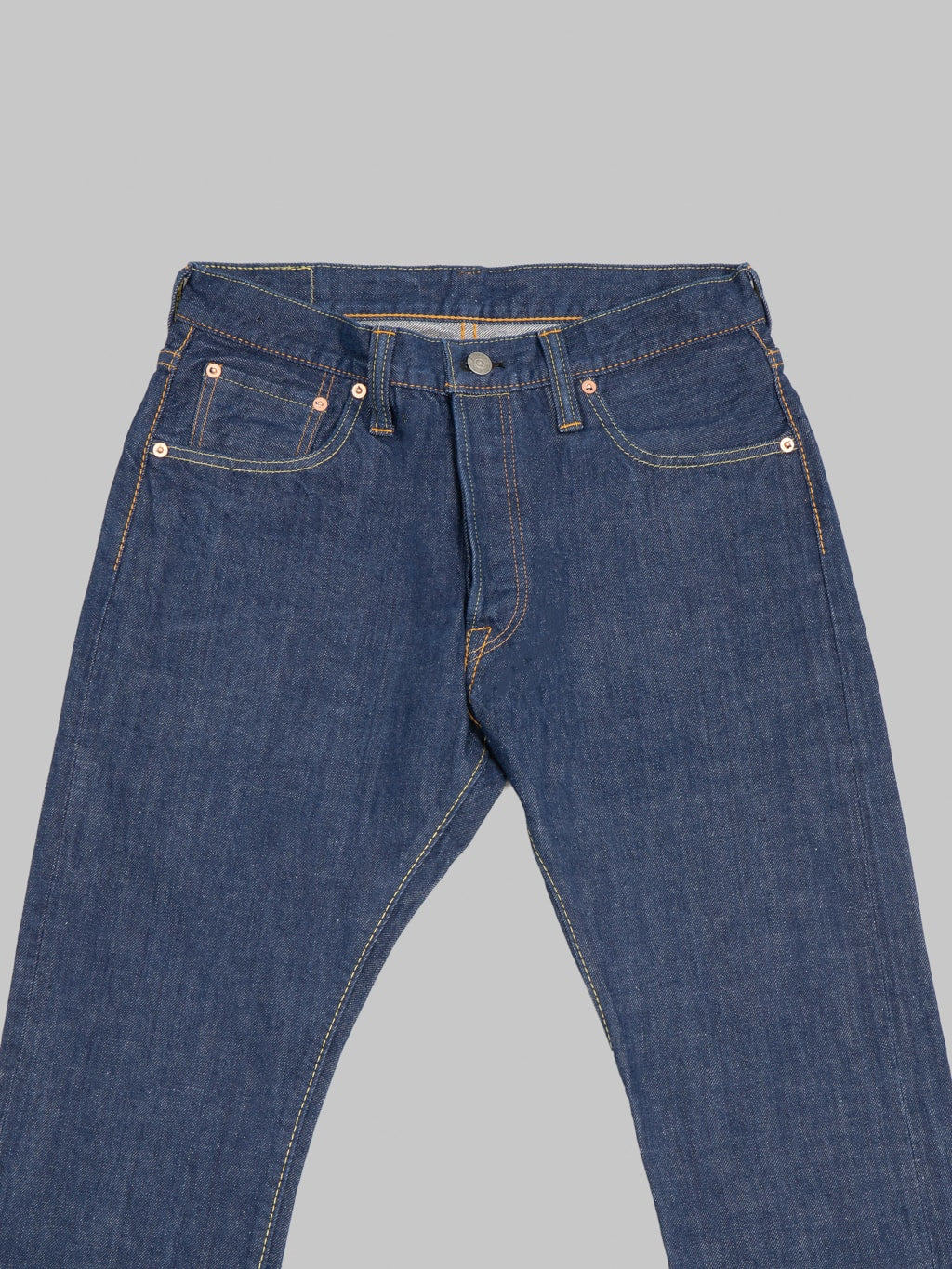 Pure Blue Japan AI-13.5oz-019 13.5oz "Aizome Natural Indigo" Relaxed Tapered Jeans