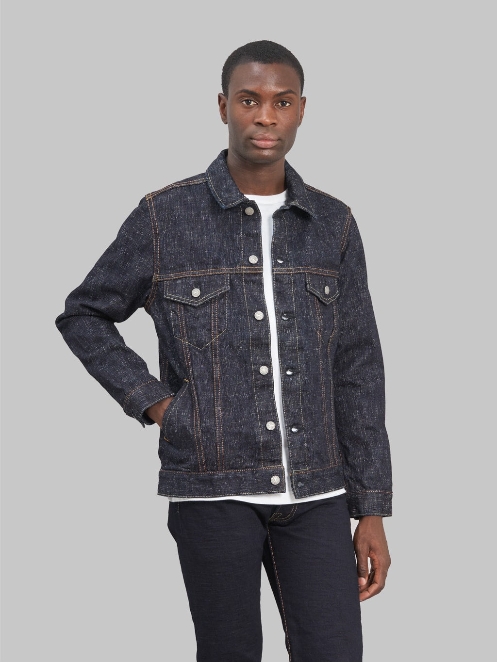 pure blue japan double slub type III selvedge denim jacket style