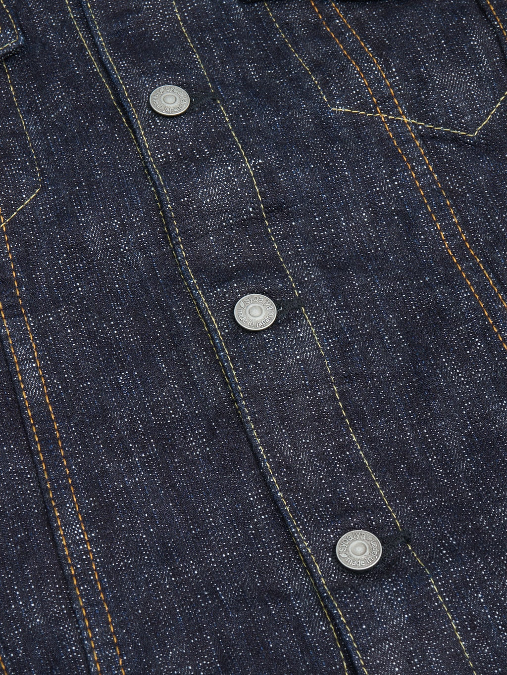 pure blue japan double slub type III selvedge denim jacket buttons