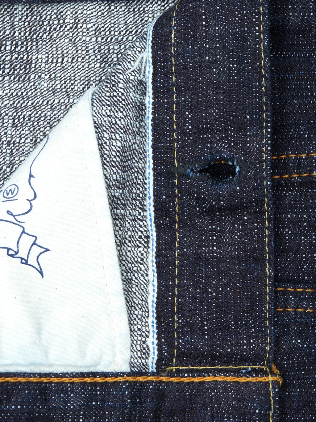 pure blue japan double slub type III selvedge denim jacket selvedge