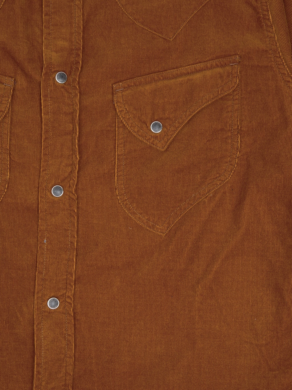 Pure Blue Japan 2230-CA Fine Texture Corduroy Curved Pocket Shirt Camel