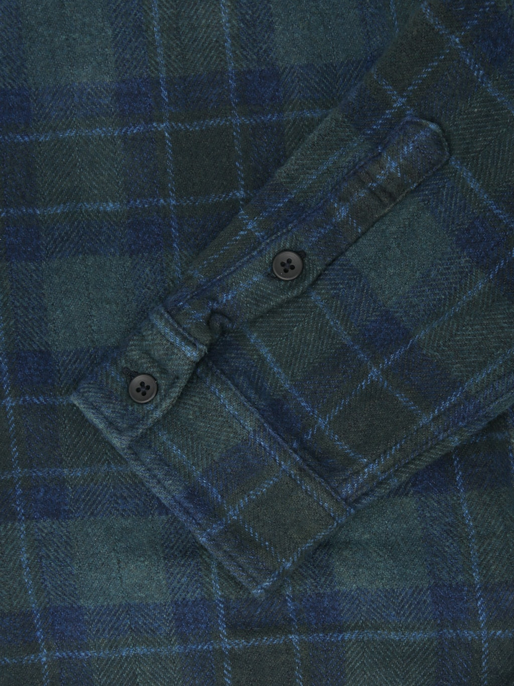 Pure Blue Japan 2235 Indigo Overdyed Cotton Tweed Check Shirt Brown corduroy