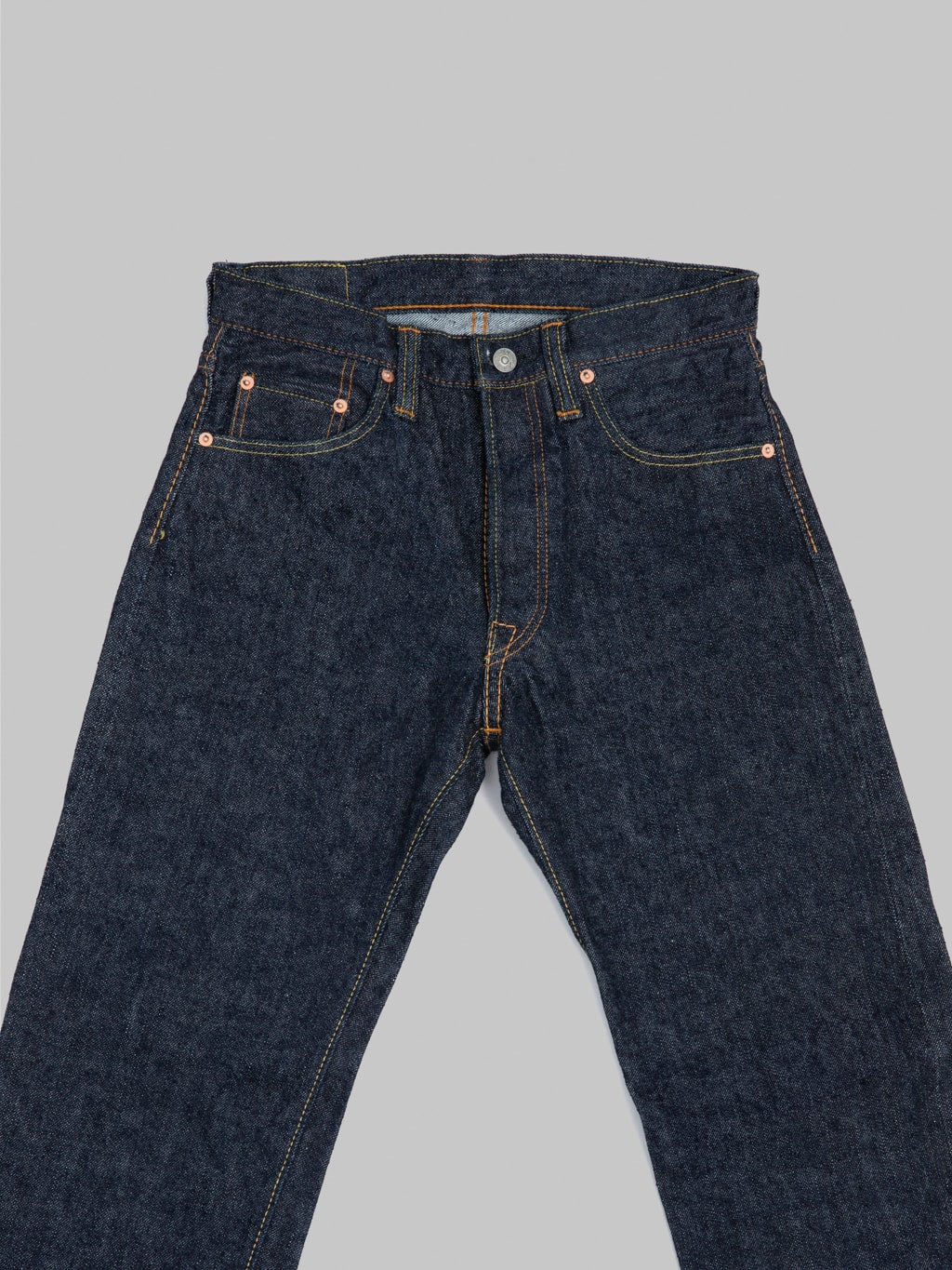 Pure Blue Japan PBE-003 17.5oz "Beige Core Indigo" Regular Straight Jeans