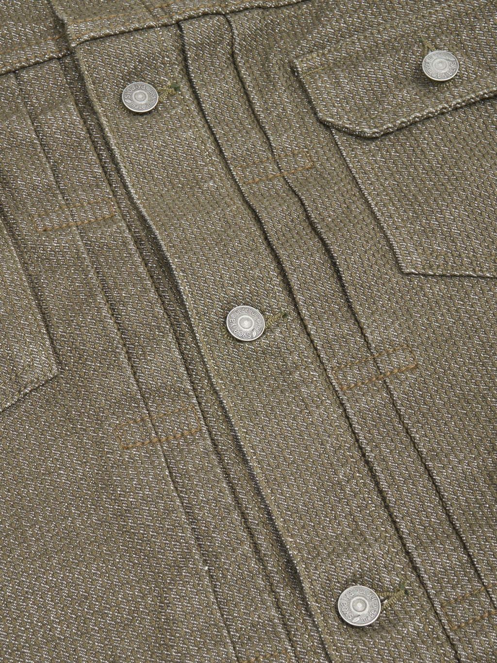 pure blue japan sashiko type 2 jacket olive buttons