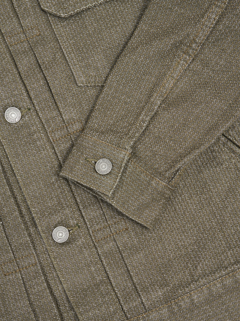 pure blue japan sashiko type 2 jacket olive cuff