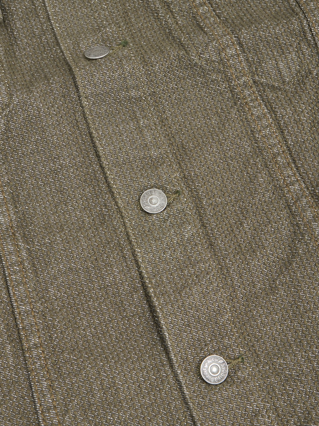 pure blue japan sashiko type 3 jacket olive buttons