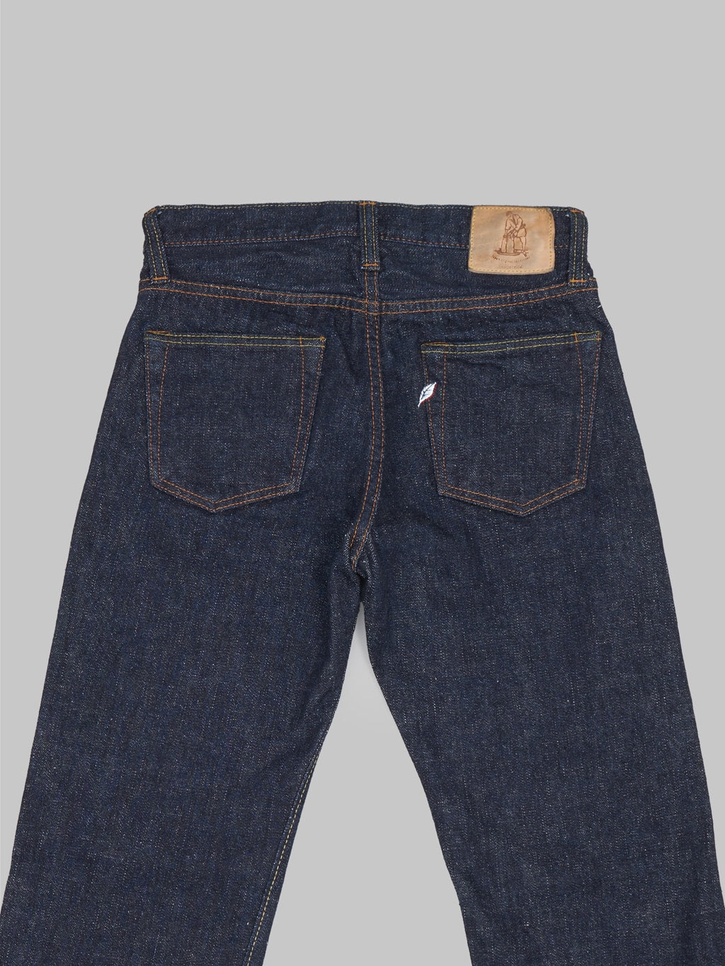 pure blue japan slb 019 slub denim relaxed tapered selvedge jeans pockets