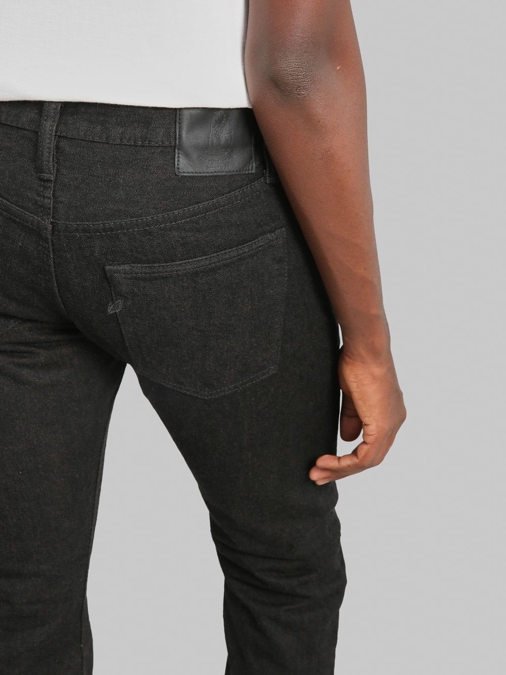 Pure Blue Japan TCD-005-BR 14.5oz "Teacore Black x Brown" Slim Straight Jeans