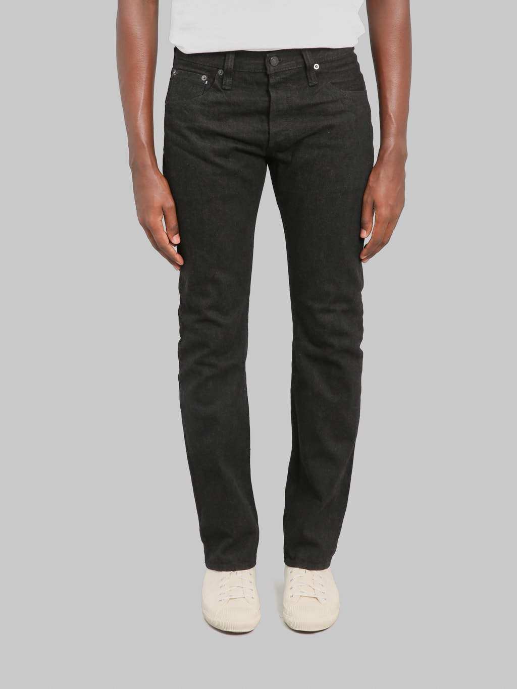 Pure Blue Japan TCD-005-BR 14.5oz "Teacore Black x Brown" Slim Straight Jeans