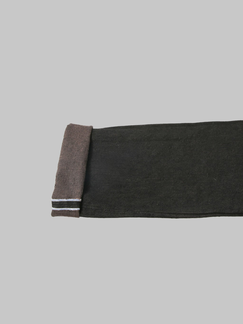 Pure Blue Japan TCD-005-BR 14.5oz "Teacore Black x Brown" Slim Straight Jeans