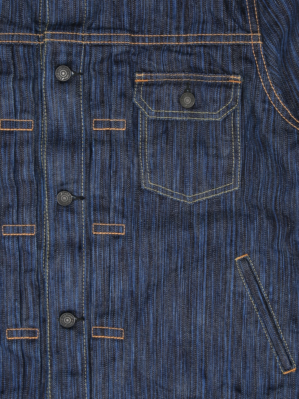 Pure Blue Japan 6225D Waterfall Type 2 Jacket Dark Indigo chest pocket