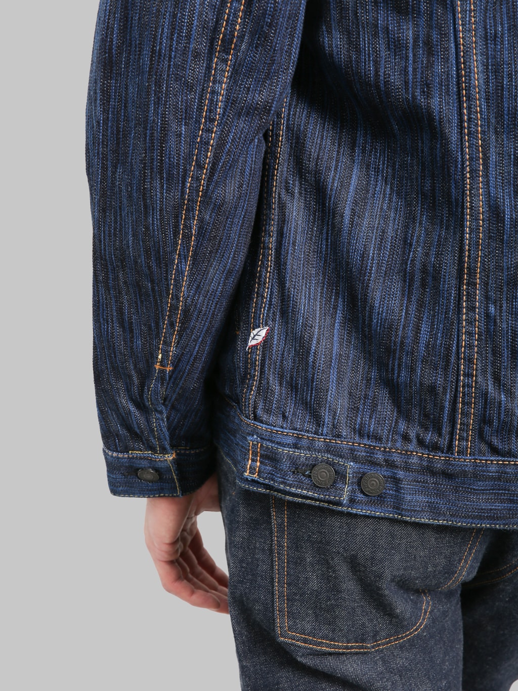Pure Blue Japan 6225D Waterfall Type 2 Jacket Dark Indigo details