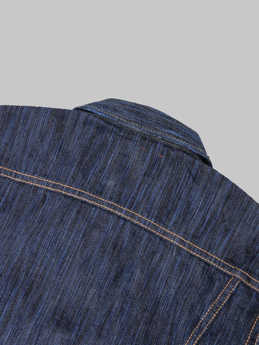 Pure Blue Japan 6225D Waterfall Type 2 Jacket Dark Indigo back collar