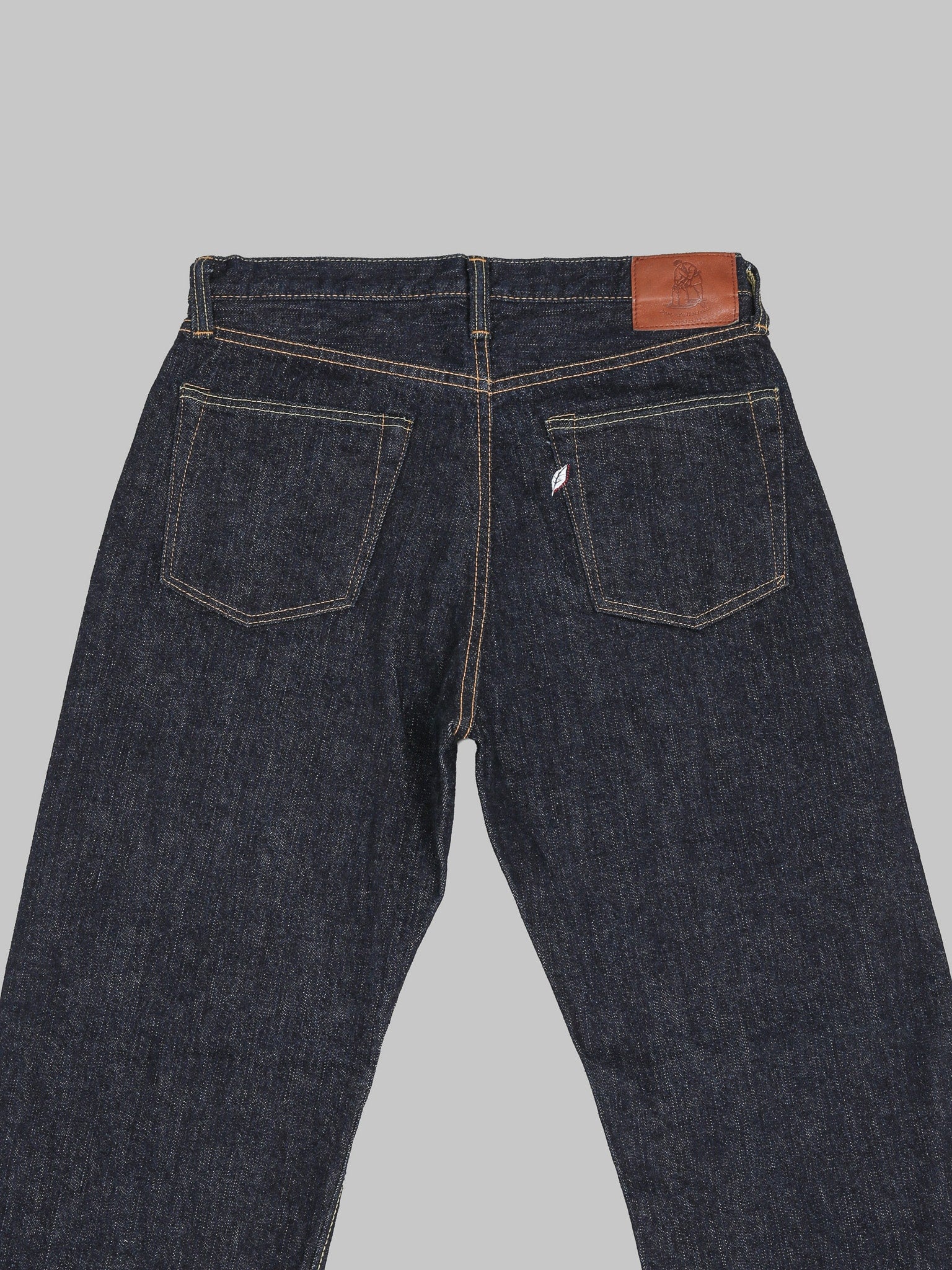 Pure Blue Japan XX002 14oz Pipe Straight Jeans back details