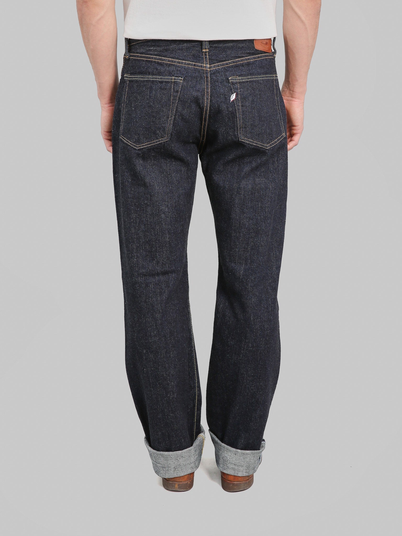 Pure Blue Japan XX002 14oz Pipe Straight Jeans back fit