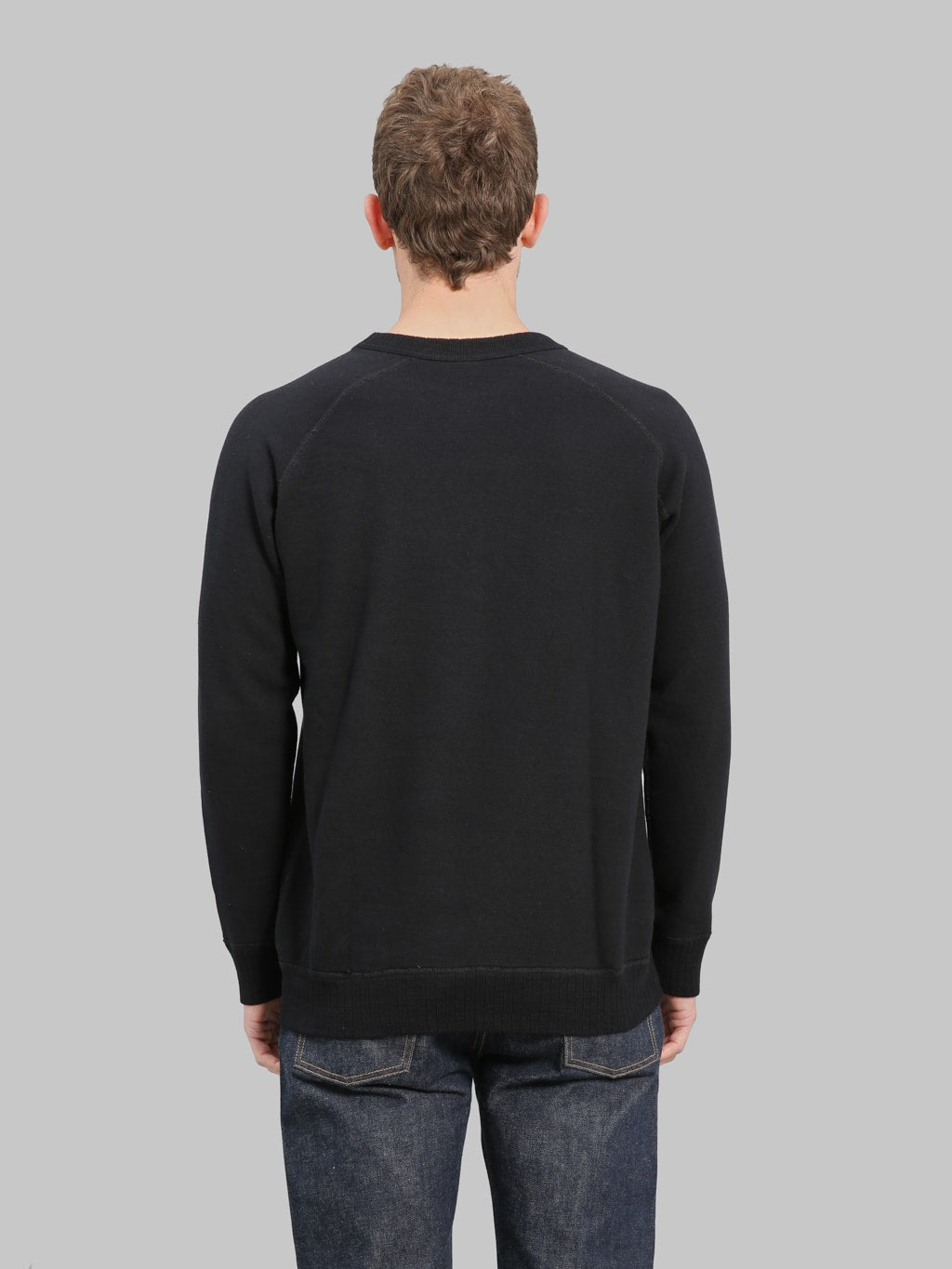 Pure Blue Japan 5409-IDBK Yarn Dyed Sweatshirt Indigo Black