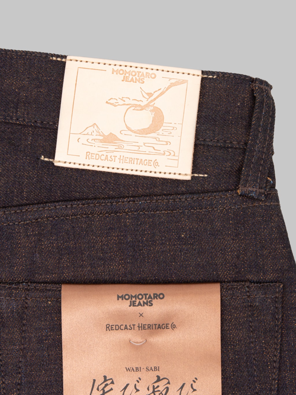 Redcast Heritage x Momotaro Jeans "Wabi-Sabi" 15.7oz Kakishibu Denim #100 Straight Jeans - Redcast Heritage Co.