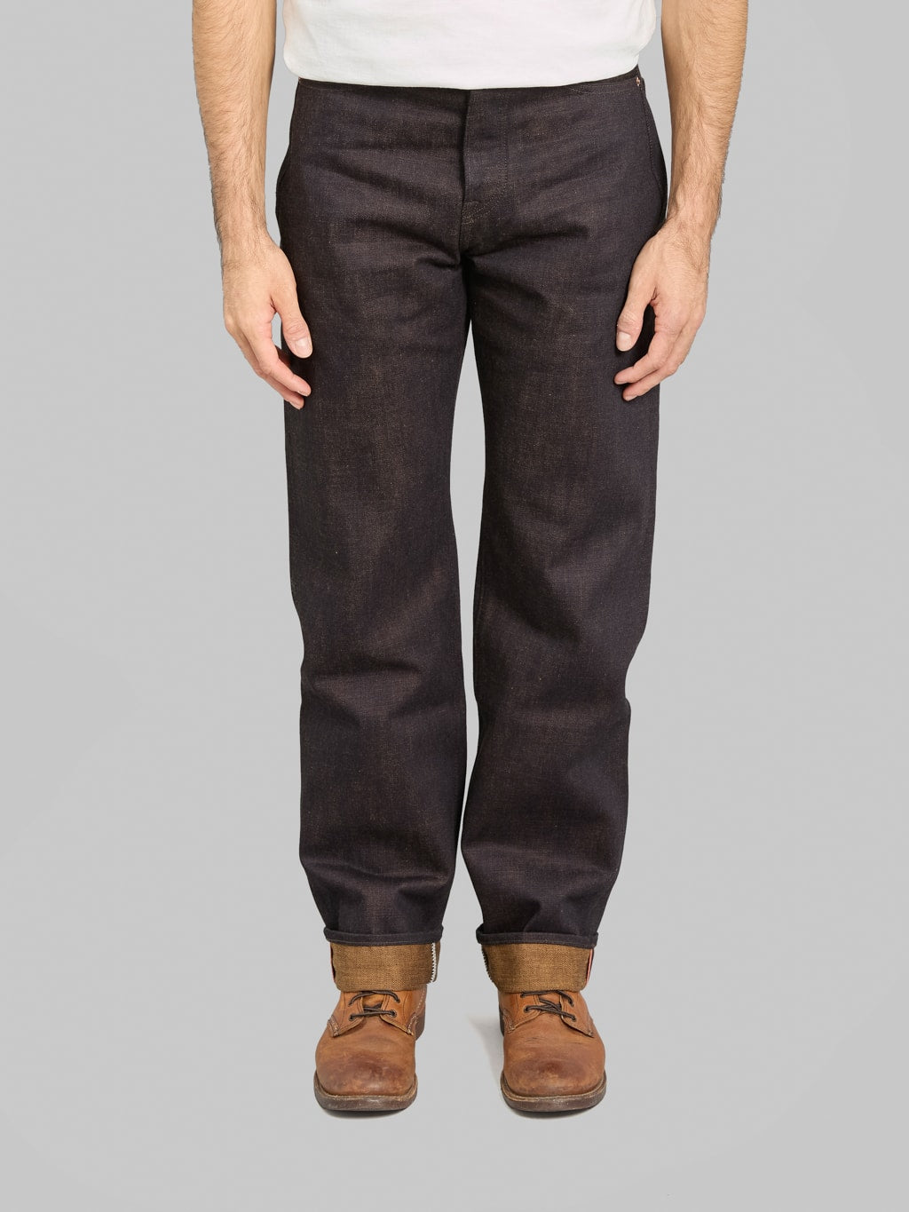 Redcast Heritage x Momotaro Jeans "Wabi-Sabi" 15.7oz Kakishibu Denim #100 Straight Jeans - Redcast Heritage Co.