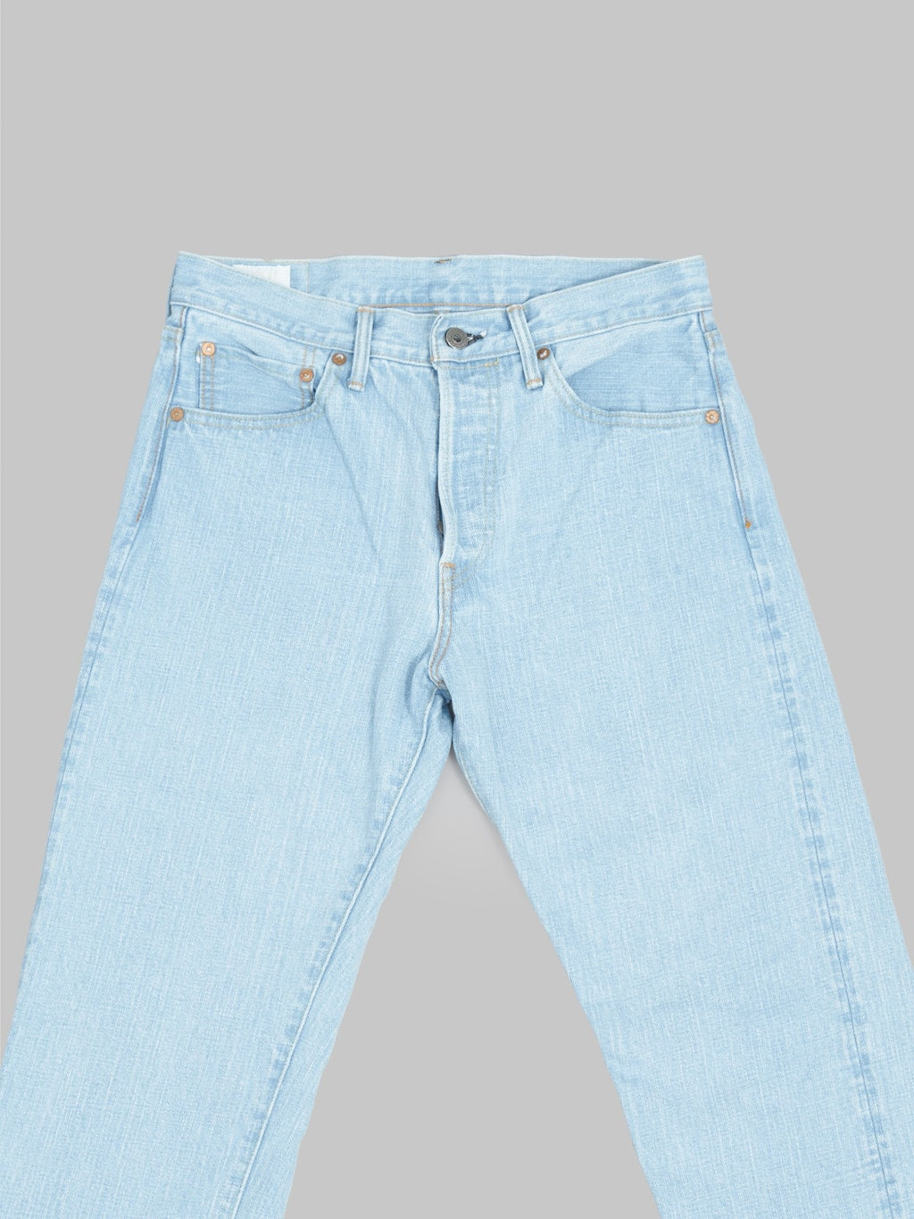 redcast heritage x oni denim kerama blue 15oz selvedge jeans front details
