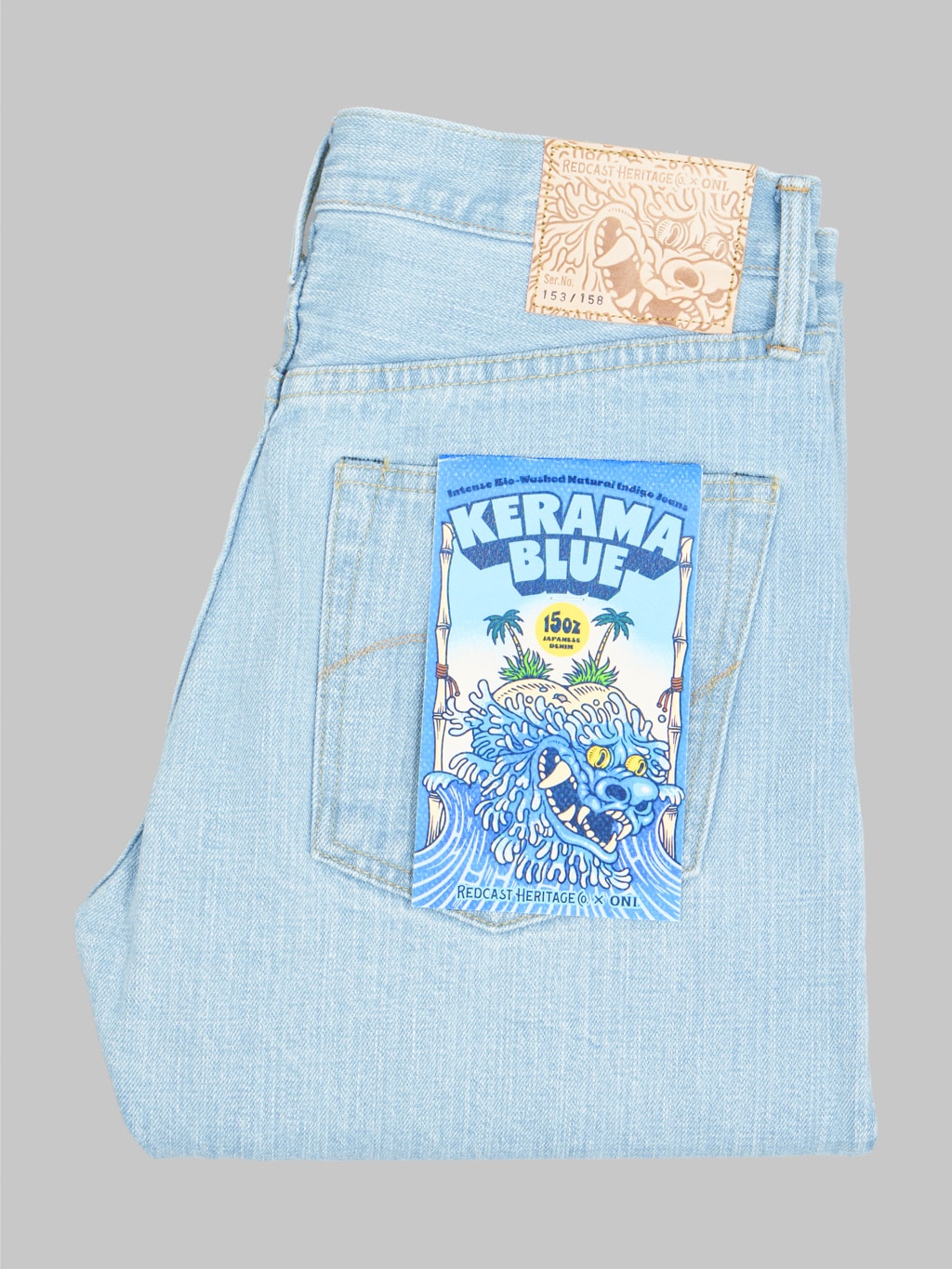redcast heritage x oni denim kerama blue 15oz selvedge jeans