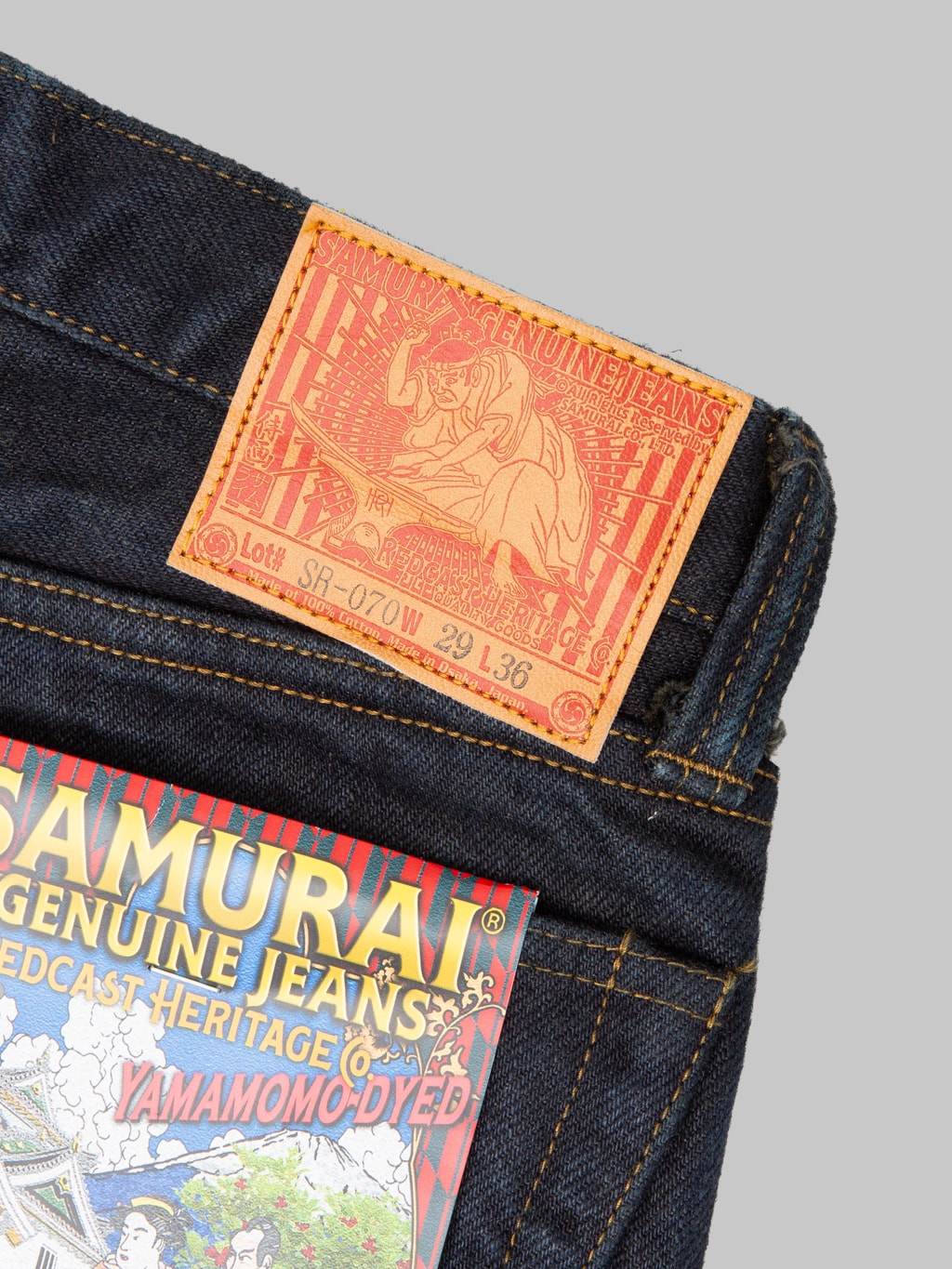 Redcast Heritage  Samurai Jeans SR710XX21ozYM 21oz Yamamomo  Slim Straight Jeans leather patch